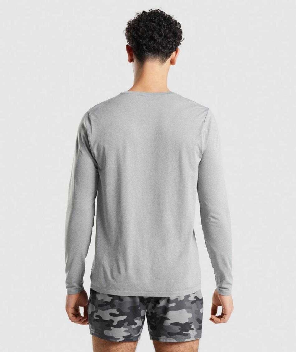 Long Sleeve Gymshark Arrival Seamless Hombre Gris | CO 3524QMA